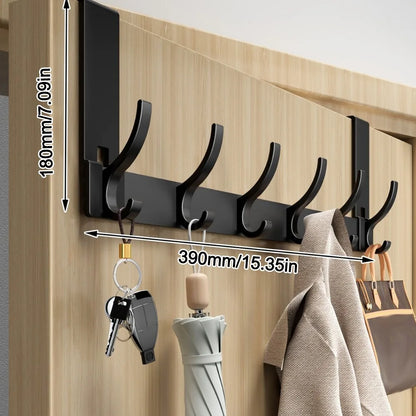 Door Behind Hook Storage Wall Hanging Clothes Hanger Coat Hook Punch-free Hanger Bedroom  Kitchen Organizer Quick Installation