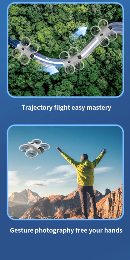 New H135 Mini Drone WIFI FPV Hover Professional 4K Camera Pocket Coloful Lights Dron Rc Plane Foldable Quadcopter RC Toys Gifts