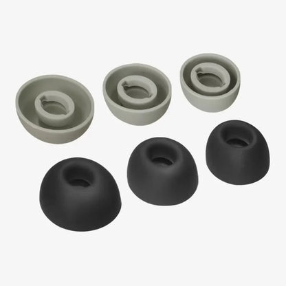 6PCS In-Ear Earcaps For JBL Tour Pro 2 Earphone Silicone Case Covers Cap Replacement Tips Earbuds Eartips Ear pads Grey/BlacK