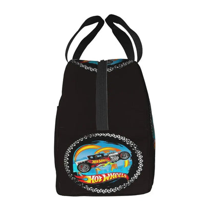 Custom Hot Wheels For Fans Thermal Insulated Lunch Bag Cartoon Sport Car Portable Lunch Container Travel Multifunction Food Box