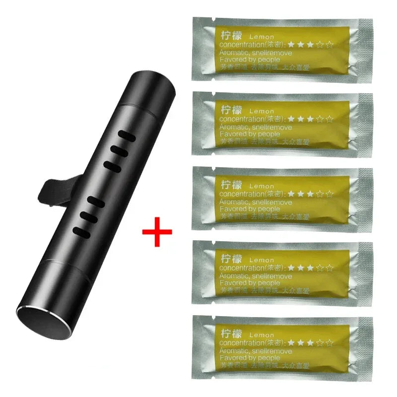 1/3/4Sets Car Air Freshener Outlet Car Air Conditioning Vent Solid Perfume Car Perfume Stick Supplement 6 Flavour