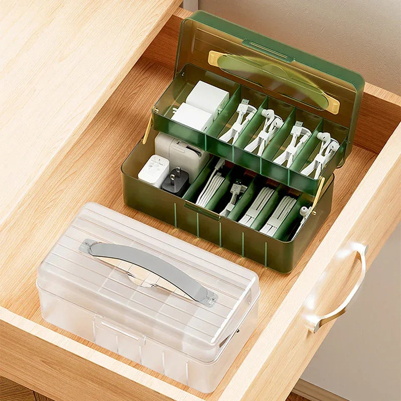 1pc Data Cable Storage Box Power Charging Cable Mobile Phone Charger Plug Organizer Desktop Cable Management Bobbin Winder