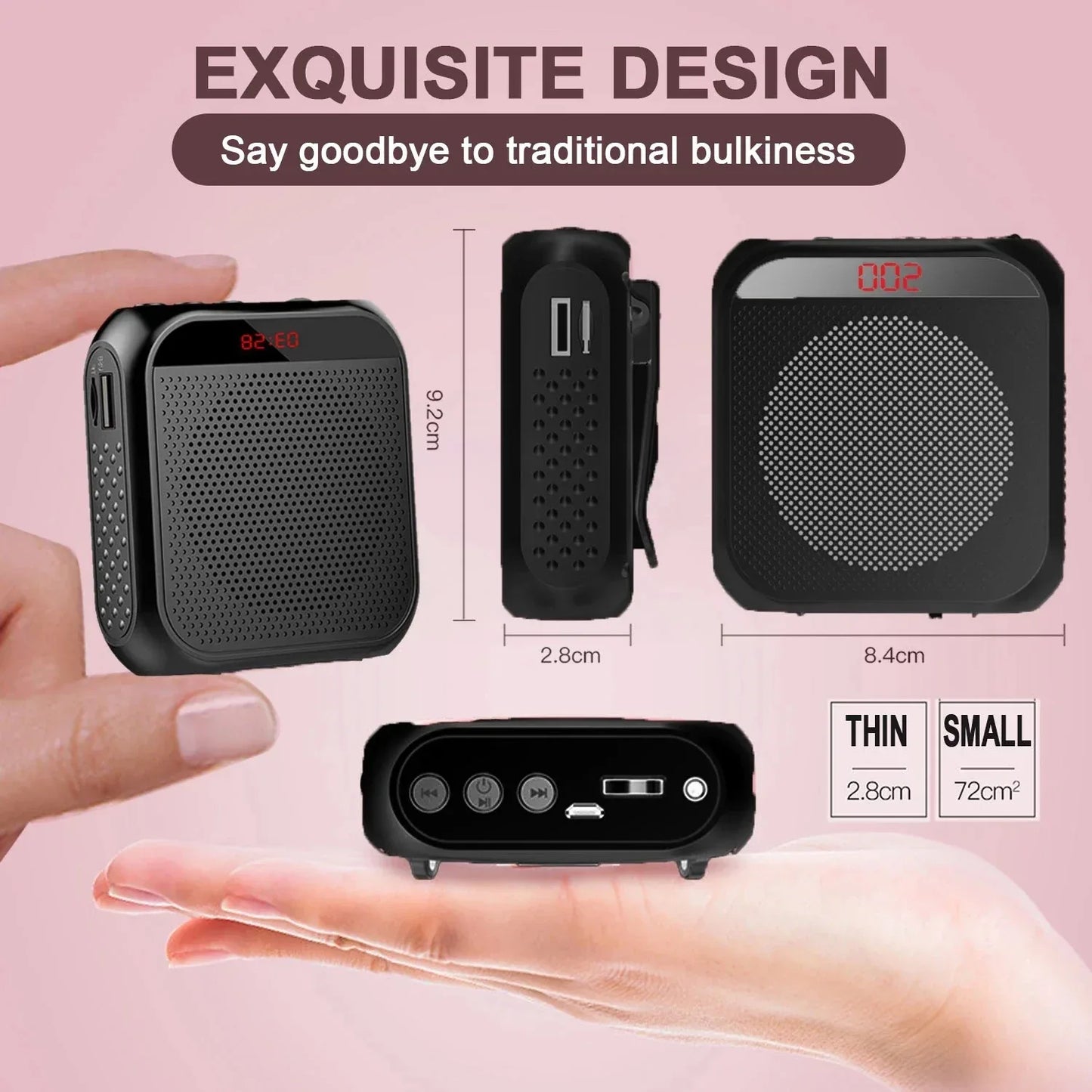 Bullhorn Megaphone Shop Voice Sound Audio Amplifier For Portable Speaker With Microphone Megafon Loudspeaker Teacher Amplified