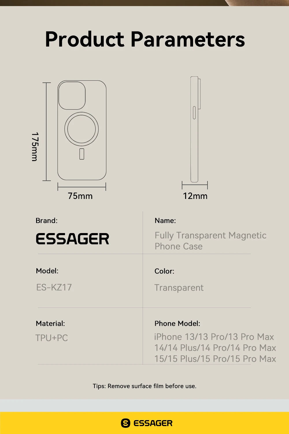 Essager Magnetic Case for iPhone 15 14 13 12 Pro Max Case Shockproof Cover for iPhone 14 Pro Max 15 Plus 15pro Macsafe TPU Cases