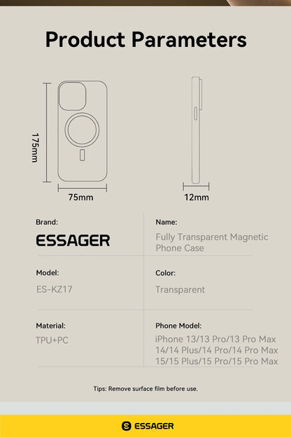 Essager Magnetic Case for iPhone 15 14 13 12 Pro Max Case Shockproof Cover for iPhone 14 Pro Max 15 Plus 15pro Macsafe TPU Cases