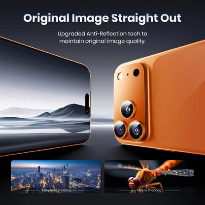 1PC Matte Protective Film For iPhone 17 Pro Max iPhone 17 Pro 17 Full Coverage Ultra-Thin Camera Lens Protector Drop Metal Frame