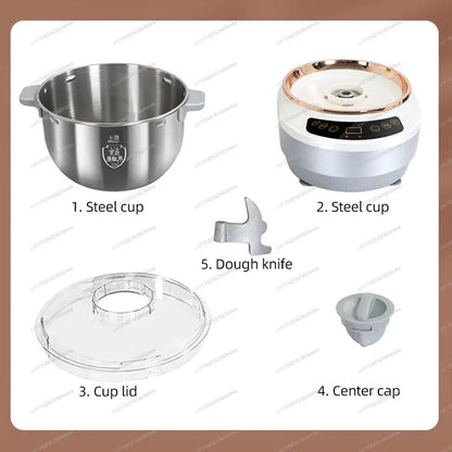 7L Multifunctional Kitchen Stand Mixer – Smart Dough Kneader, Rolling & Fermentation Machine for Home Baking