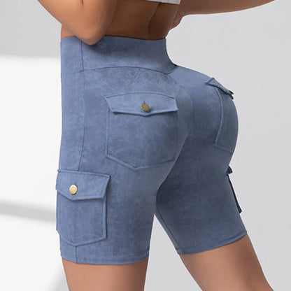 1/3 PCS Washed Print Work Pocket Women Leggings Elastic Butt Lifting Fitness Tights 2025 New Athletic Pants Fashion Streetwear