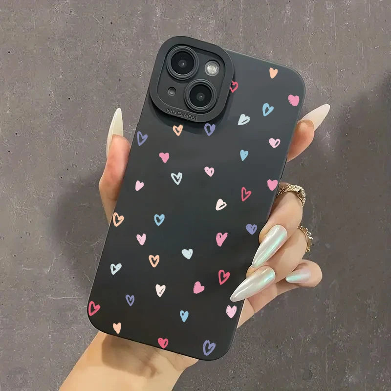 Colorful Small Love Heart Phone Case For Xiaomi Redmi Note 13 12 11 Pro Plus 5G 12S 11S 11 10S Redmi 13C 13 12 4G Silicone Cover