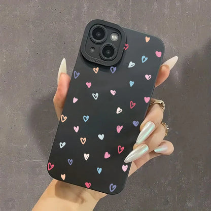 Colorful Small Love Heart Phone Case For Xiaomi Redmi Note 13 12 11 Pro Plus 5G 12S 11S 11 10S Redmi 13C 13 12 4G Silicone Cover