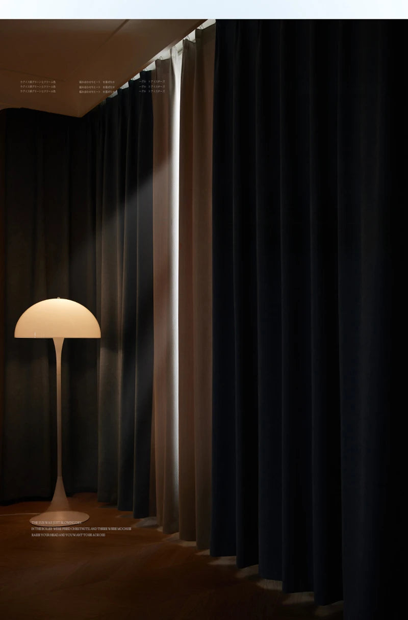 Modern Simple Blackout Curtain Luxury Living Room Drape Room Balcony Floor-to-ceiling Windows Curtains Bedroom Soundproof Drapes