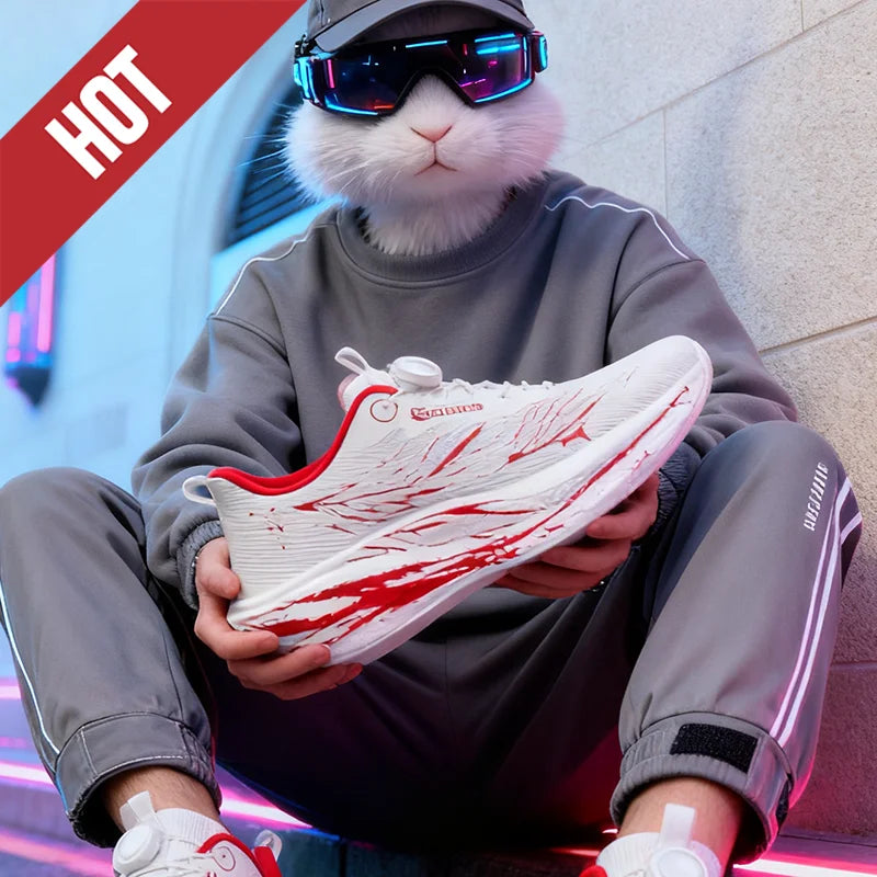 Fluorescence Running Shoes CarbonBoard Marathon Men Sports Casual Tenis Breathable Womens Comfortable Athletic Nonskid Sneakers