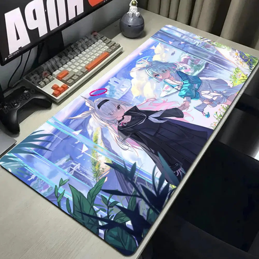 Game Blue Archive Mousepad Mouse Mat Desk Mat With Pad gaming accessories Prime Gaming XXL 1200x600x5mm Keyboard Pad