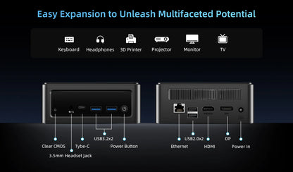 BMAX B9 Power Mini PC with Intel i9-12900HK 14-Core, 24GB DDR5 1TB NVMe SSD, Windows 11, Iris Xe Graphics, Dual 4K, WiFi 6