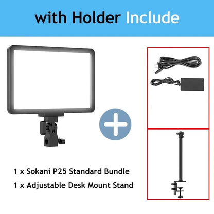 Sokani P25 & P25 kit LED Video Panel Light Studio Filling Light Lamp For Youtube Live Streaming Game Record Video Zoom Meetings
