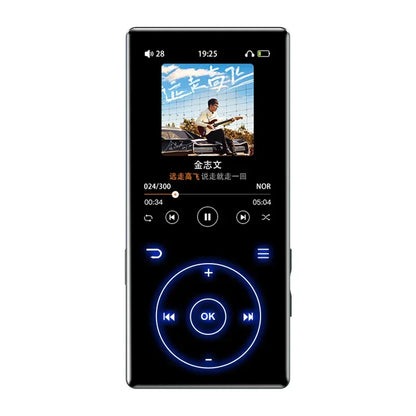 128GB MP3 Player: Portable Music Player with Bluetooth 5.2 HiFi Sound Shuffle Single Loop FM Radio Built-in HD Speaker Voice Rec