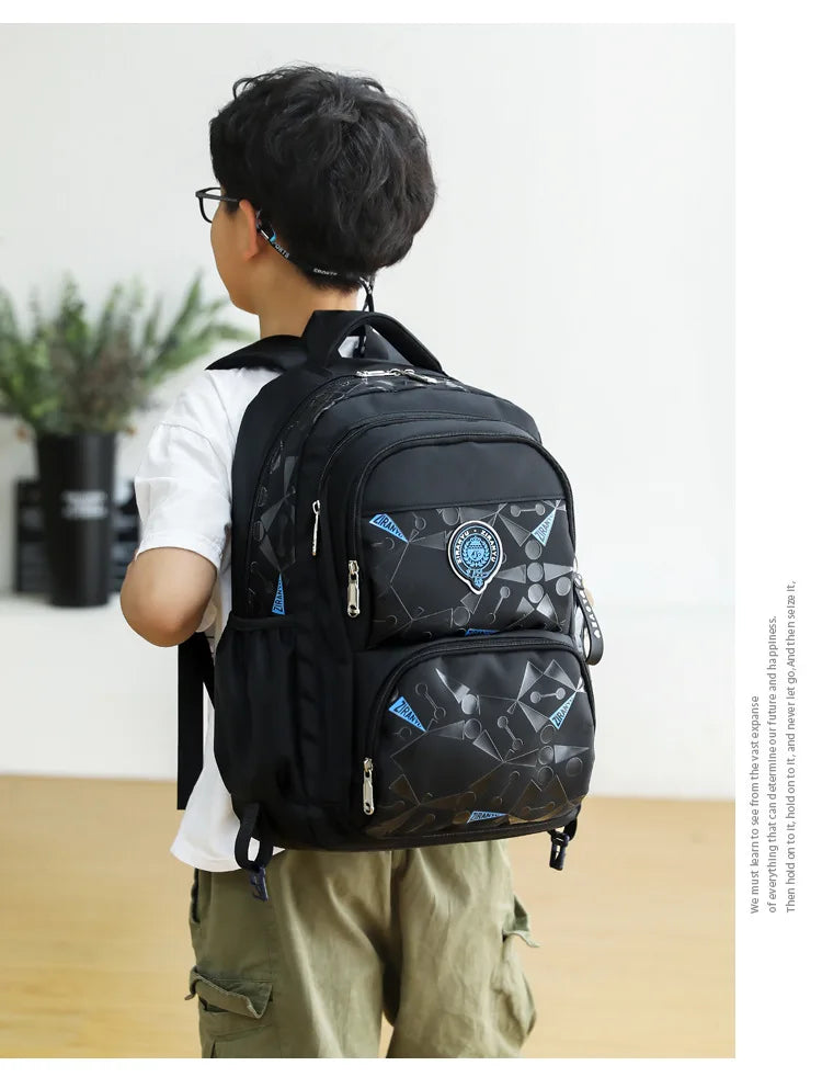 High-capacity on 2/6 Wheels Waterproof Luggage Rolling Bag Student Shoulder Backpack  Detachable Children Rolling School Bags