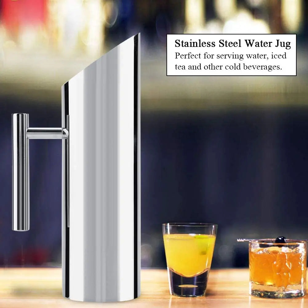 2ltr Direct Factory Sale Stainless Steel Water Jug Beer Ice Tea Cold Beverages Straight Side Handles Cool Water Pitcher