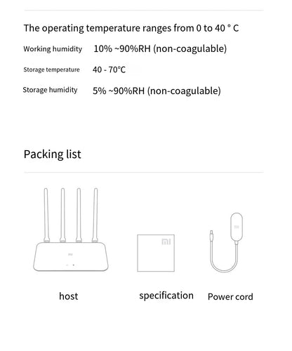Xiaomi Router 4A Gigabit Edition 1000M 100M 5GHz 2.4GHz WiFi ROM 16MB DDR3 64MB 128MB High Gain 4 Antennas Remote Mi APP Control