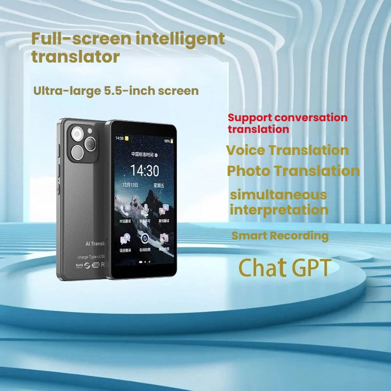 Portable T22 Smart Translator 142 In Real-time Online Languages Translation ChatGPT Voice Photo Intelligent Translate Device