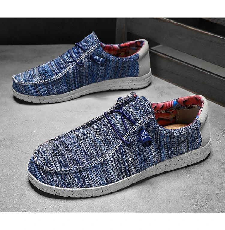 Men 2025 New Leisure Sneakers Spring Summer Breathable Lightweight Outdoor Canvas Shoes Large Size Men's Shoes Walking Loafers