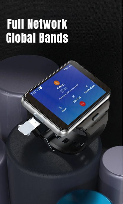 S999 4G LTE Smart Watch Android 11.0 OS 4GB RAM 64GB ROM 2.88" Big Screen 2MP/8MP Dual Camera Quad Core 2300mAh Men Smartwatch