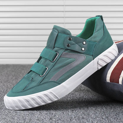 Men's Shoes High Top Casual Shoes Trend Comfortable Leather Man Loafers Solid Color Soft Sole Flats Slip on Outdoor Men Sneakers