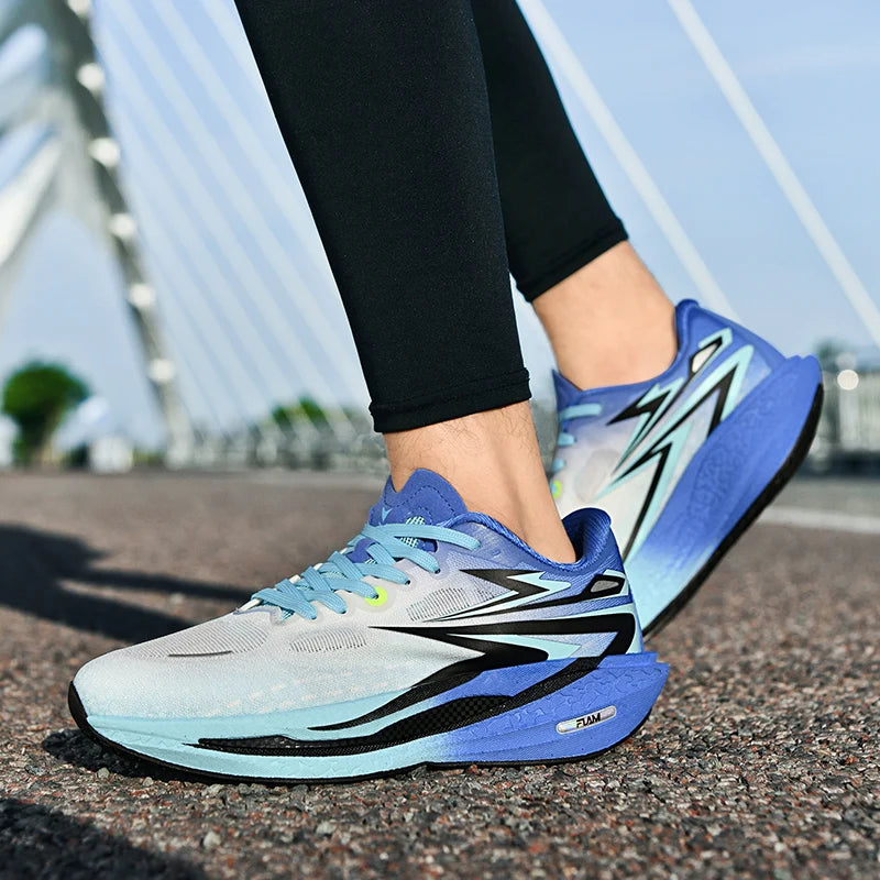 Men's Running Shoes Jogging Breathable Mesh Cushioning Non-Slip Outdoor Casual shoes Couple Trainer Race Sneakers Off-road Shoes