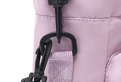 Portable Water Bottle Bag with Adjustable Strap Thermal Mugs Insulated Protective Cover Phone Pocket Outdoor Sports Travel Bag