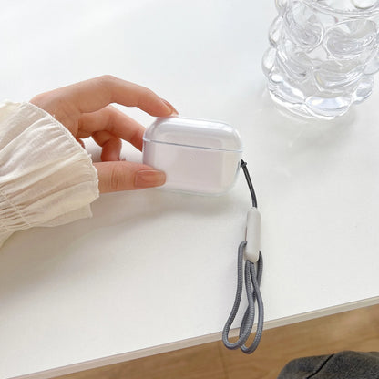 For Airpods 4 3 2 1 Pro Pro2 Pro 3 Soft TPU Earphone Case with Lanyard  Transparent Shockproof Cover Headphone Accessories