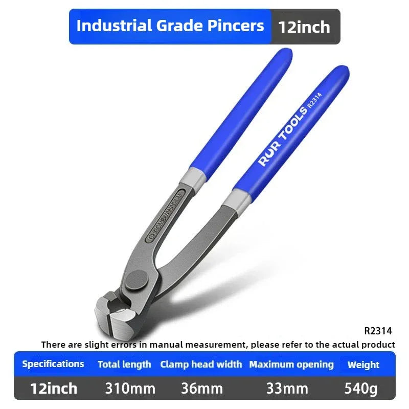 RUR Tower Pincers Non-slip Grips Pliers Flat Mouth Cattle Horse Hoof Nippers Snips Puller Hand Tools Pulling Nails Cutting Wires