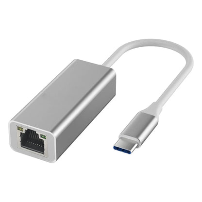 Type-C To RJ45 Gigabit Ethernet Type-C To Ethernet Adapter 10/100/1000Mbps USB Network Card Aluminum Alloy for Computer Desktop