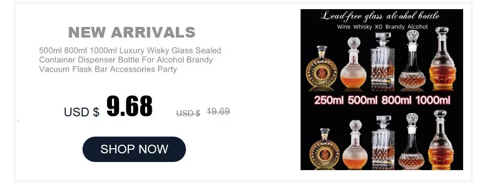Creative Whiskey Glasses Durable Spinning Glassware Cocktails Wine Brandy Cup Water Juice Tea Mug Party Drinking Glass Tumbler