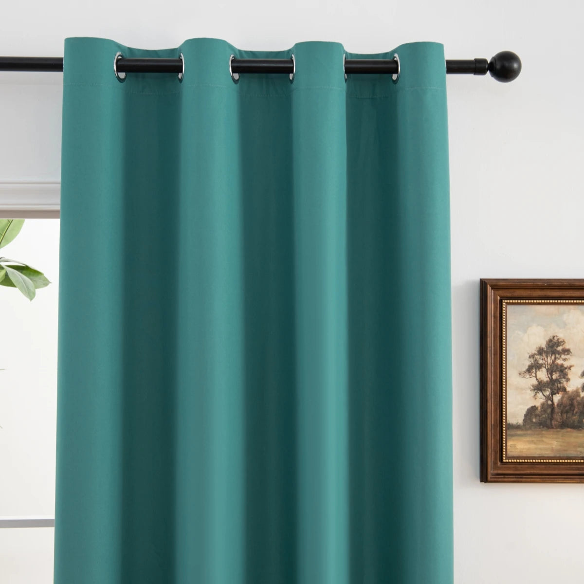 2pcs Solid 100% Blackout Curtain - Curtains for Bedroom and Living Room - UV Protection, Easy Sliding, and Stylish Design