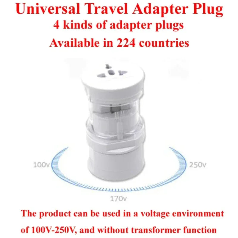 Global Plug Adapter Cylindrical International Travel Converter European United States Travel Plug Converter Electric Appliance
