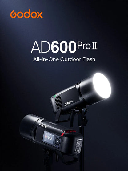 Godox AD II Series Out-door TTL Flash AD100/200/300/400/600PROII For Nikon Canon Sony Fuji Olympus LED Modeling Lamp