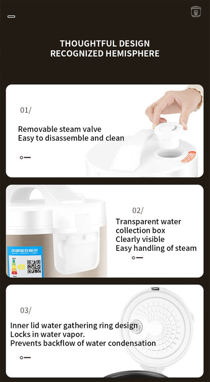 Peskoe Mini Rice Cooker Non-Stick Surface Old-Fashioned 1-2-3 Person Multi-Function Household Cooking Appliance 2L 3L 4L 5L