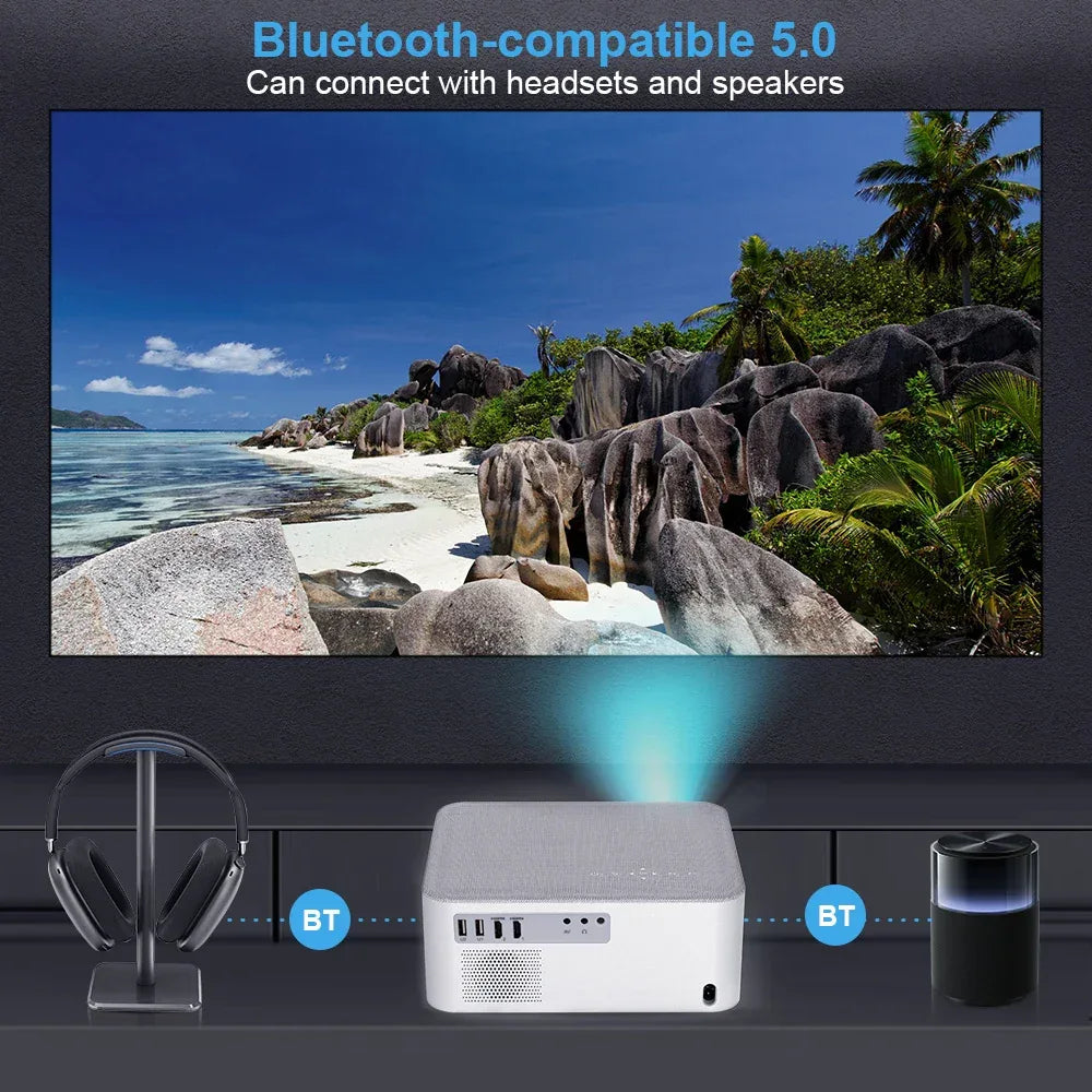 ThundeaL Portable Mini Projector TD92 Pro FHD 1080P Full HD Beam 4K Video WiFi Android Projector TD92Pro 3D Movie Home Theater