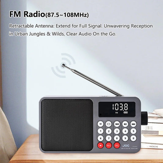 Solar FM Radio Portable Bluetooth Speaker with LED Light support Recording TF Card USB Play Wireless Speaker Radio FM Receiver