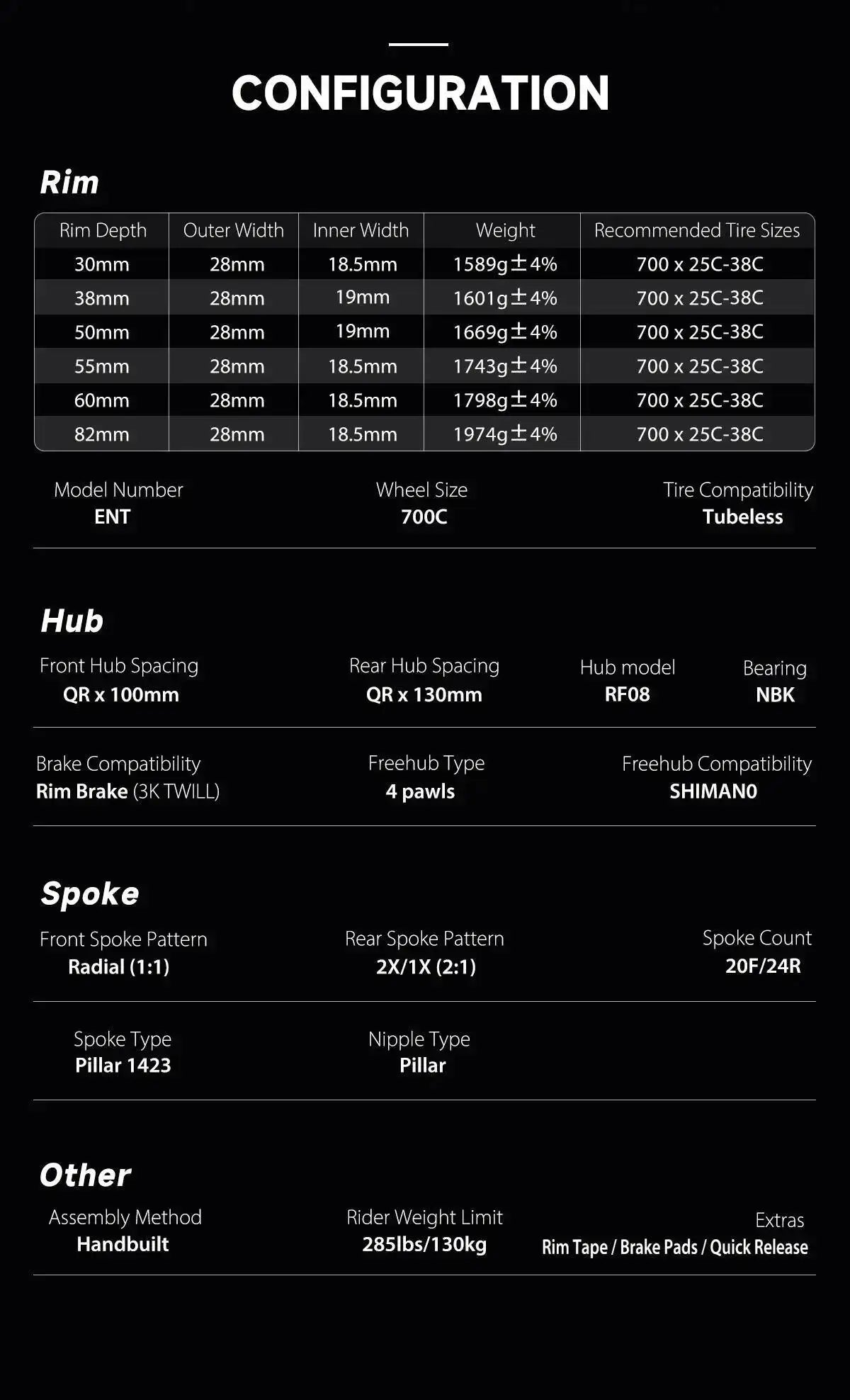 ELITEWHEELS 700c Road Carbon Wheels UD Finish UCI Quality Carbon Rim Tubeless Ready Pillar Nipple 1423 Spokes Racing Wheelset
