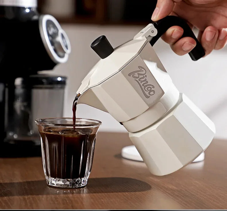 Bincoo Double Valve Moka Pot Coffee Espresso Machine Electric furnace Hand Brewed Coffee Italian Home Outdoor Barista Tools 220V