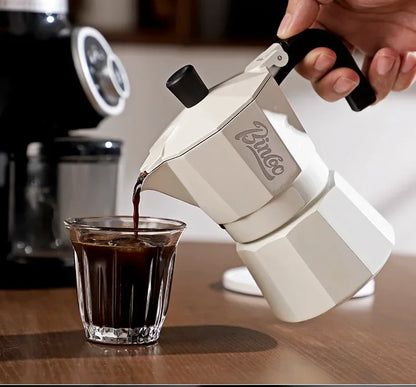 Bincoo Double Valve Moka Pot Coffee Espresso Machine Electric furnace Hand Brewed Coffee Italian Home Outdoor Barista Tools 220V