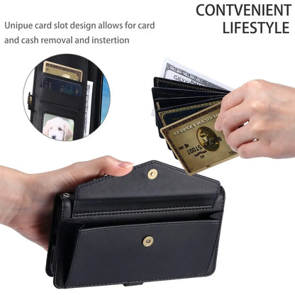 Coque Xiaomi 14 13 12 11 10 - Flip Wallet avec Porte-Carte et Lanière