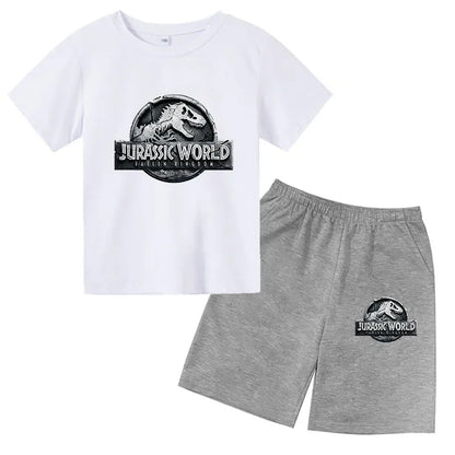 Summer Short Sleeve T Shirt +shorts 2 Piece Set Children Clothes Luxury Brand Print Sport Casual Fashion Boy Girl Kid Tracksuit
