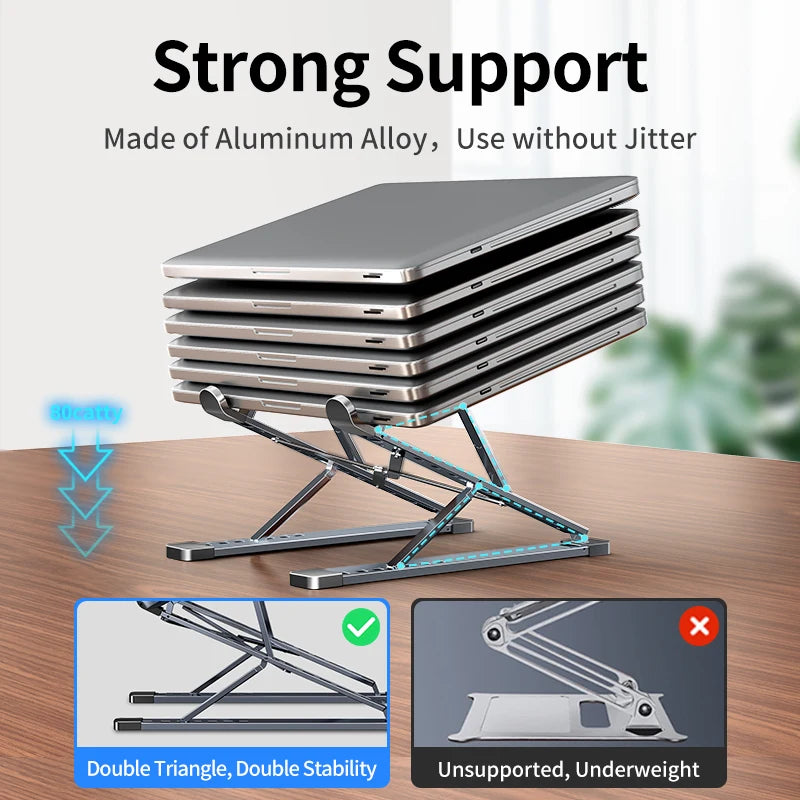 CMASO NEW N8 Adjustable Laptop Stand Aluminum for Macbook Tablet Notebook Stand Table Cooling Pad Foldable Laptop Holder  A