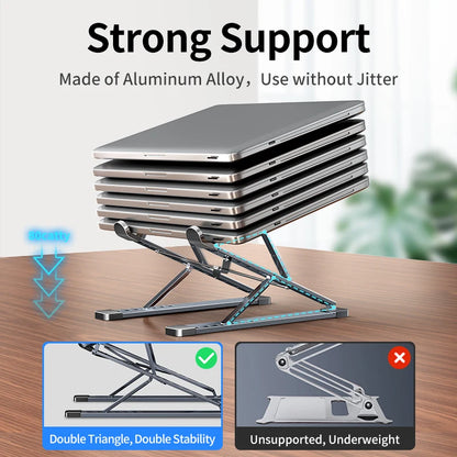 CMASO NEW N8 Adjustable Laptop Stand Aluminum for Macbook Tablet Notebook Stand Table Cooling Pad Foldable Laptop Holder  A