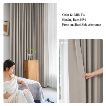 Custom size 300cm Height 80-95% shading Rate Blackout Curtain for Bedroom Window Living Room Drapes,Front and Back Color Same