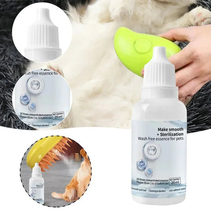 Dog Cat Steamy Brush Steam Brush Electric Sprayer for Massage Pet Grooming Tool Shedding 3 in 1 Electric Sprays Massage Combs
