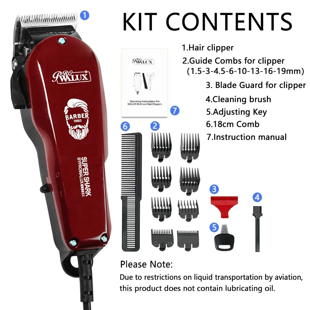 Adjustable Professional Corded Hair Clipper  Hair Trimmer For Men 10W Electric Powerful Barber Shop Haircut Machine Tapering