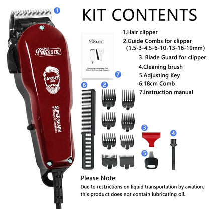 Adjustable Professional Corded Hair Clipper  Hair Trimmer For Men 10W Electric Powerful Barber Shop Haircut Machine Tapering
